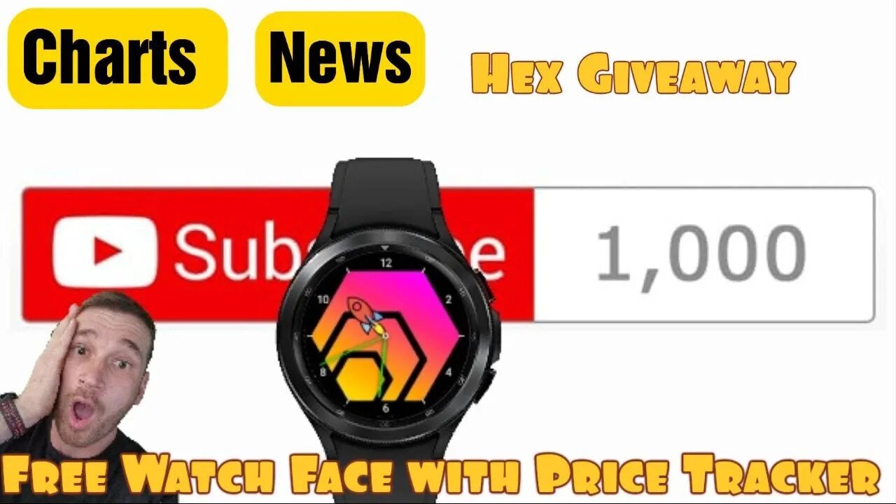 Charts, News, 1000 Sub Special Hex Giveaway, Free Hex Price Watch Face