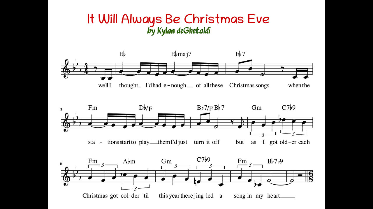 It Will Always Be Christmas Eve - Original Song by Kylan deGhetaldi (2021)