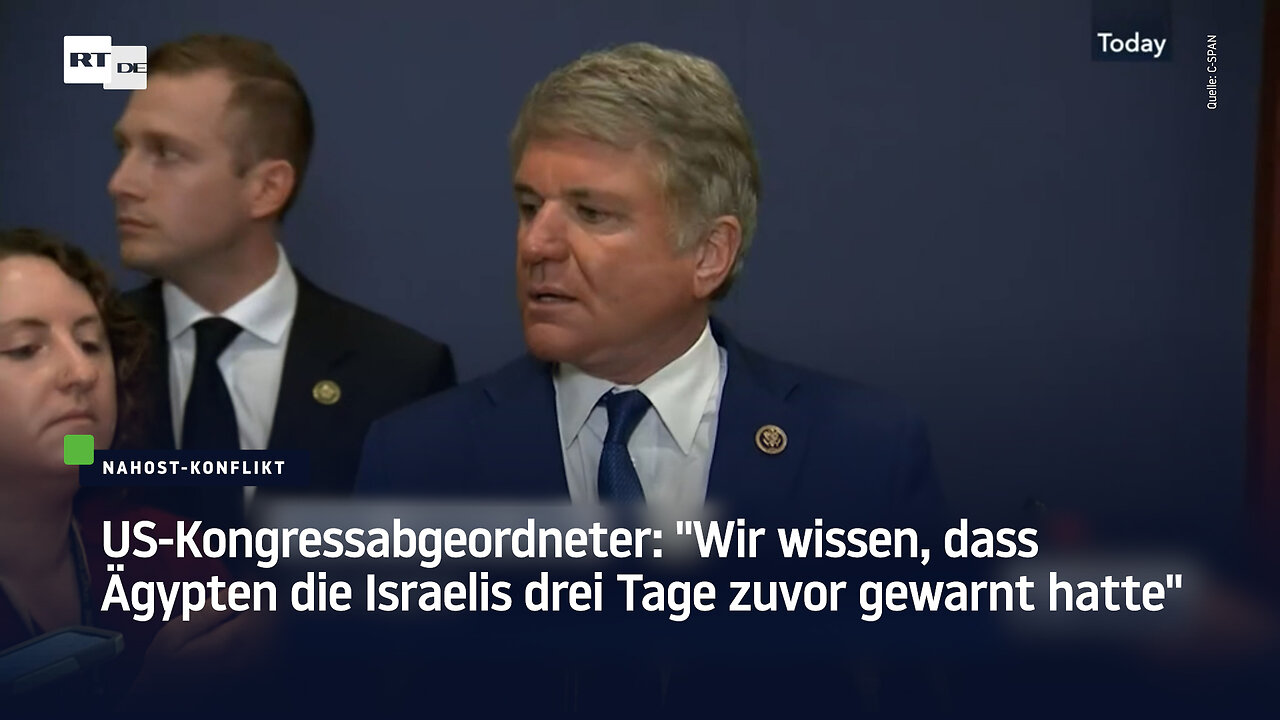 US-Kongressabgeordneter: "Wir wissen, dass Ägypten die Israelis drei Tage zuvor gewarnt hatte"