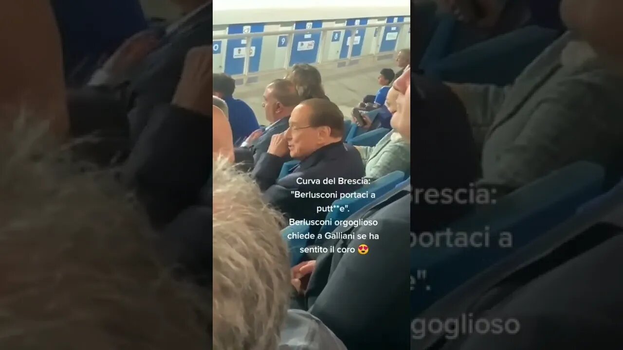 BERLUSCONI ALLO STADIO E PARTE IL CORO
