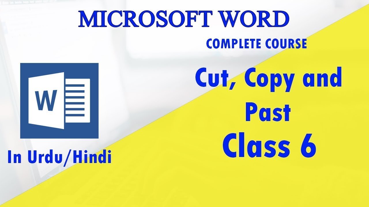 The Expert Guide to Microsoft Word Urdu tutorials Cut Copy and Paste - class 6 | Technical Buddy