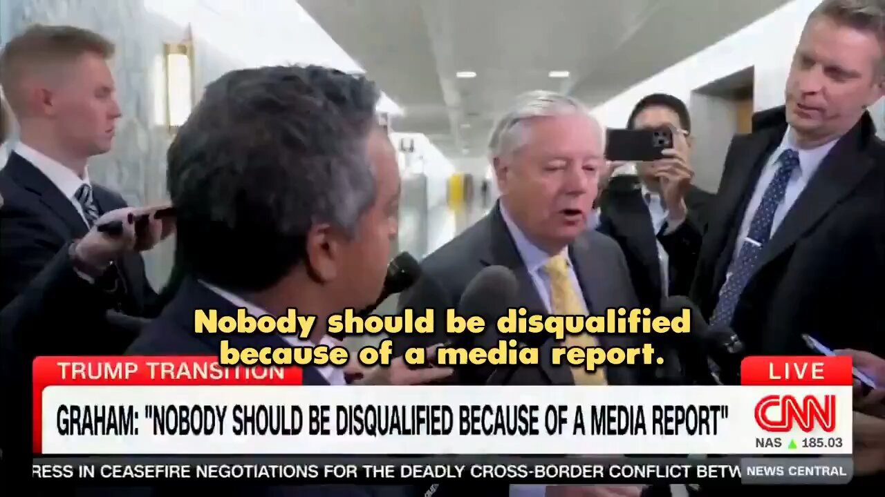 Lindsey Graham actually defended Matt Gaetz and fact-checked CNN live on air.