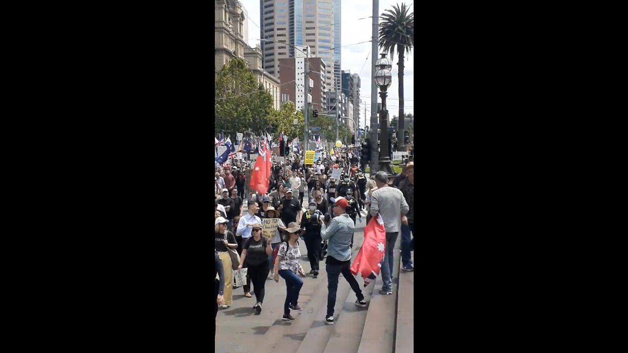 Chants of fu## Dan Andrews as tens of thousands pile