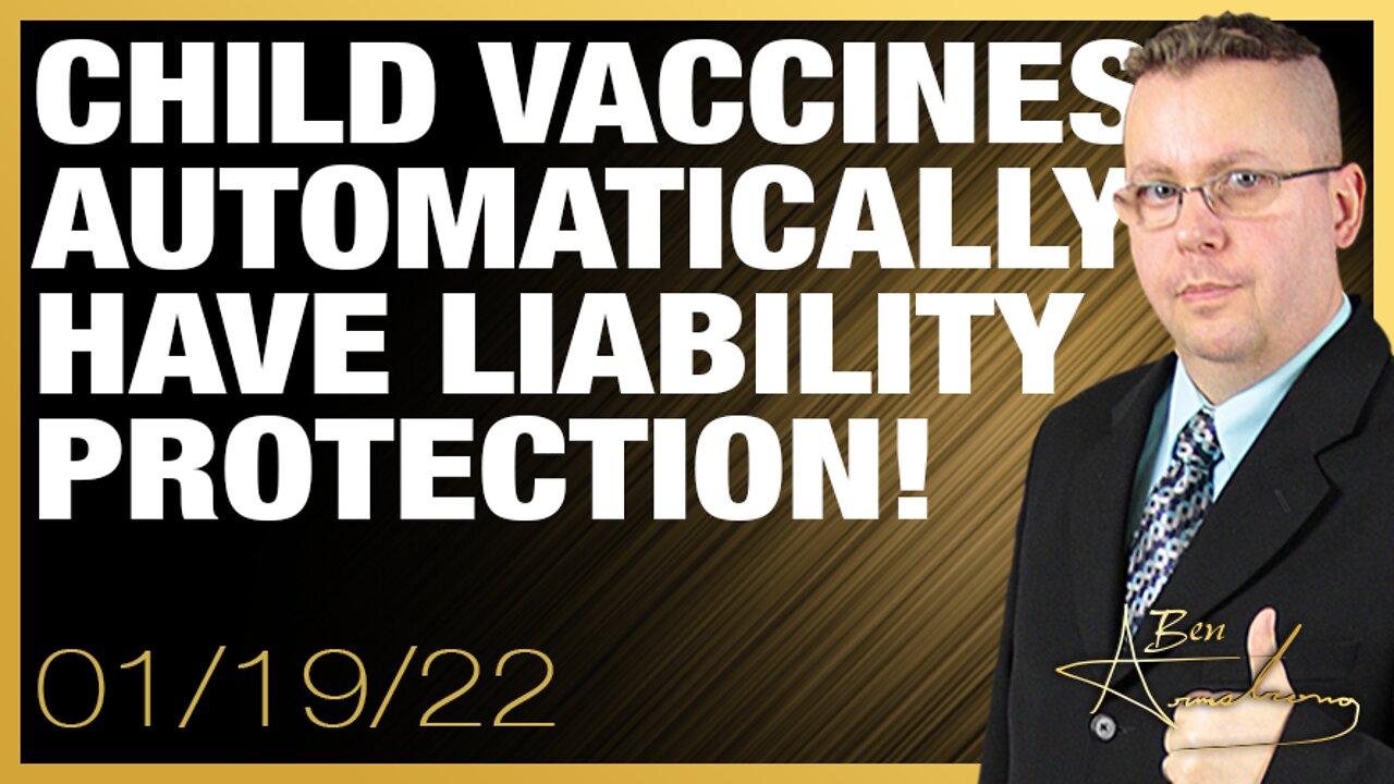 Child Vaccines Automatically Have Liability Protection! That's Why They Jabbed Kids!