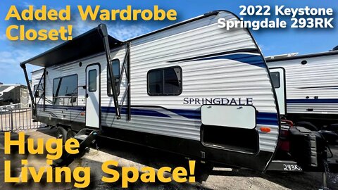 HUGE Open Living Space + Added Bedroom Storage! 2022 Keystone Springdale 293RK