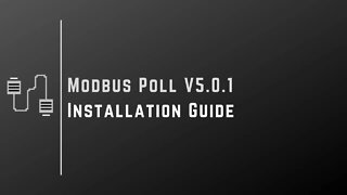 Modbus Poll V5.0.1 | Software Installation |