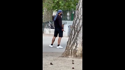 Paris FR Cultural Enrichment.... Invader Knifing Innocent Children In Play Ground 🚨 WARNING