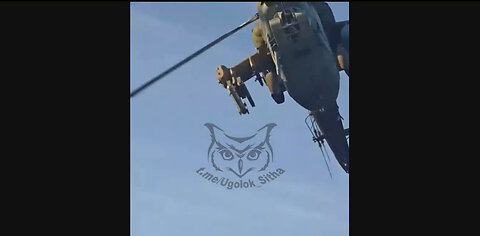 Russian Mi-28NM helicopter in flight armed with LMUR(Product 305)guided missile