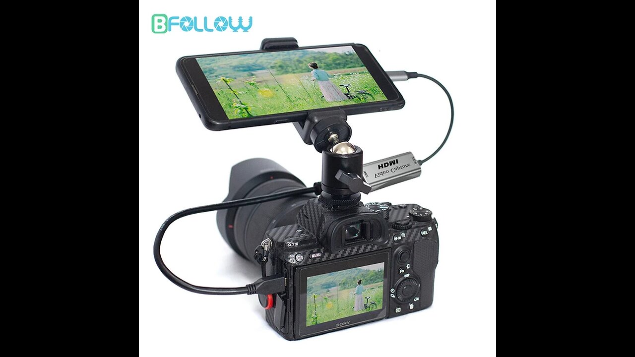 BFOLLOW Android Phone Tablet as Camera Monitor Camcorder HDMI Adapter for Vlog Youtuber Filmmaker