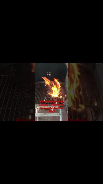 Charcoal BBQ Coals all fired up - #shorts