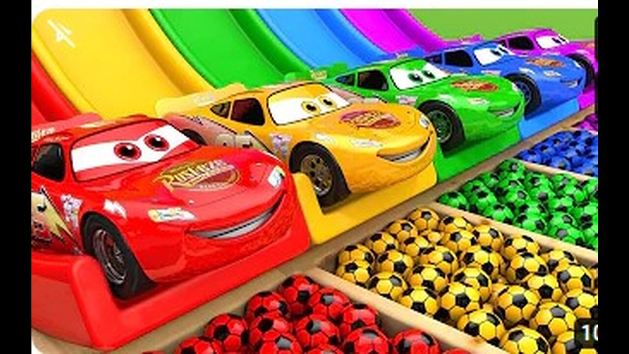 McQueen Car Assembly Surprise Soccer Ball | Street Vehicle with Learn Colors for Kids