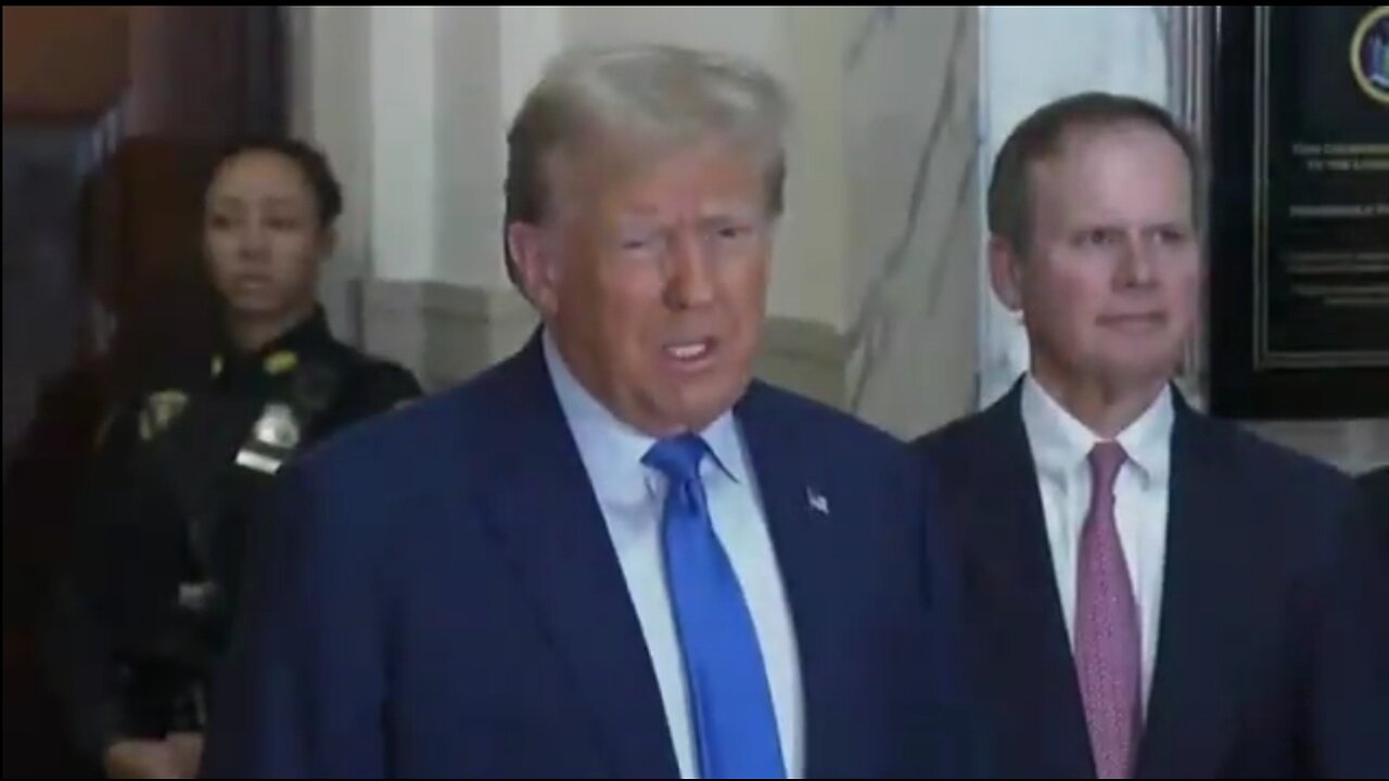 Trump Goes Off Outside the NYC Courthouse