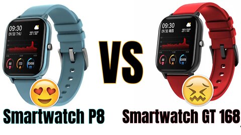 Comparativo do Smartwatch Colmi P8 vs GT 168