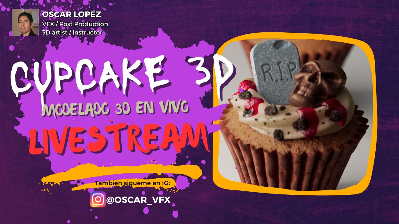 LIVE - Modelado CupCake 3D