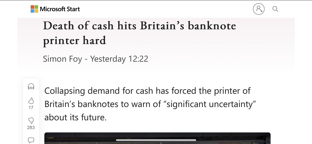 The death of cash?Bank of England plans digital Britcoin?18000 cattle expire in an explosion.