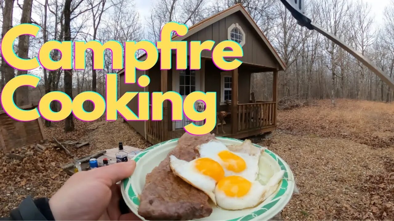 POV: Steak, Eggs, Bacon | ASMR Campfire Cooking
