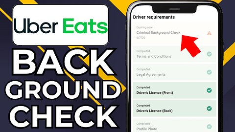 HOW TO DO BACKGROUND CHECK FOR UBER EATS