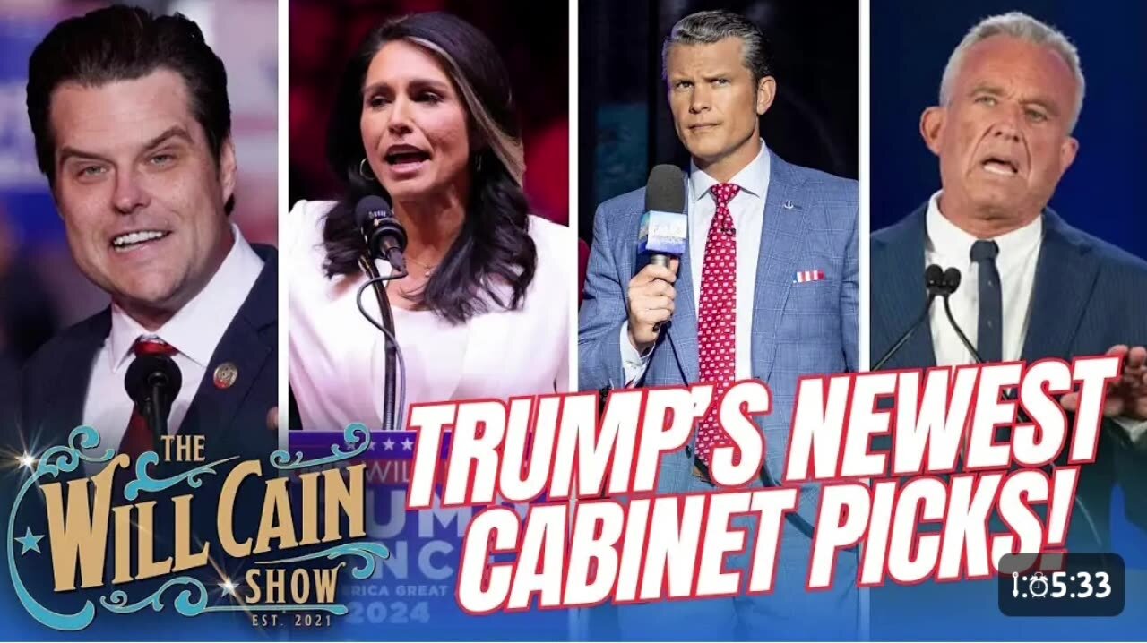 Will Cain Show | RFK Jr in at HHS! PLUS, Gaetz, Tulsi and Pete! With Sen/Coach Tuberville