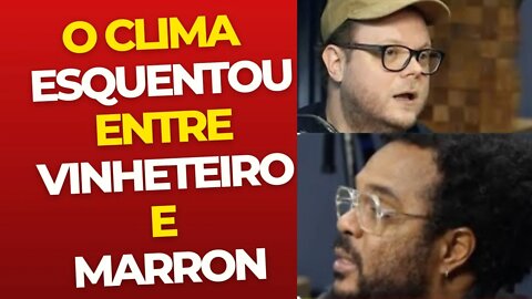 DISCURSÃO ENTRE VINHETEIRO E MARROM | CORTES BOM PODCAST | #FLOWPODCAST