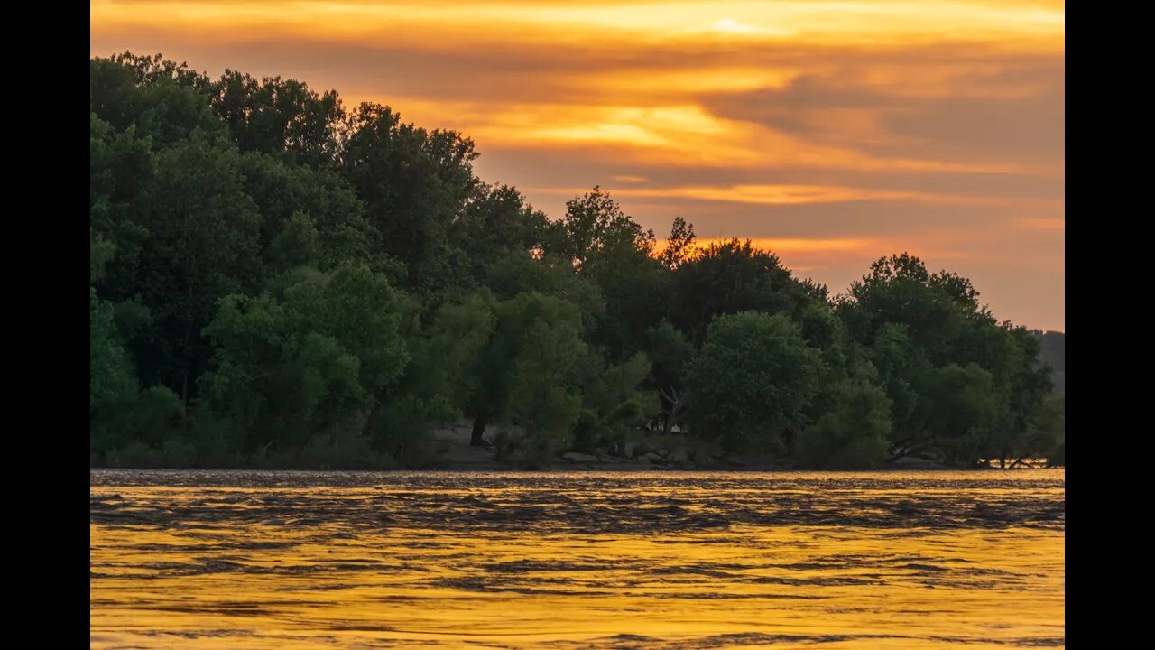 Sunset over the Falls of the Ohio