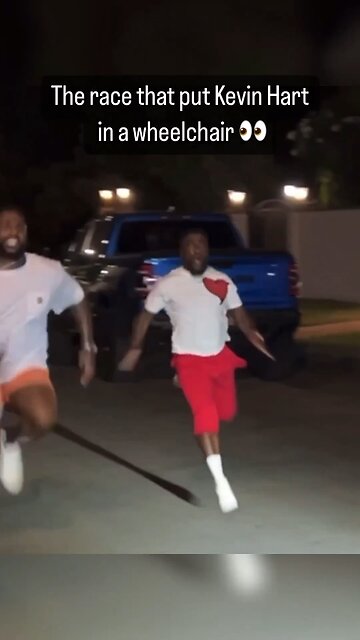 Bet Kevin Hart won't try to race a pro athlete ever again. 😩🥴
