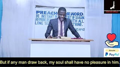 If any man draw back, my soul shall have no pleasure in him | Pastor Paul Weringa.