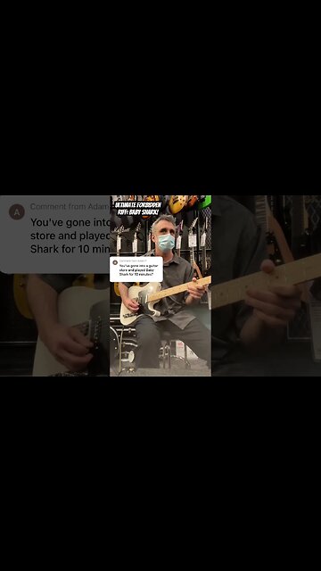 Trying to get kicked out of guitar center by playing baby shark #shorts