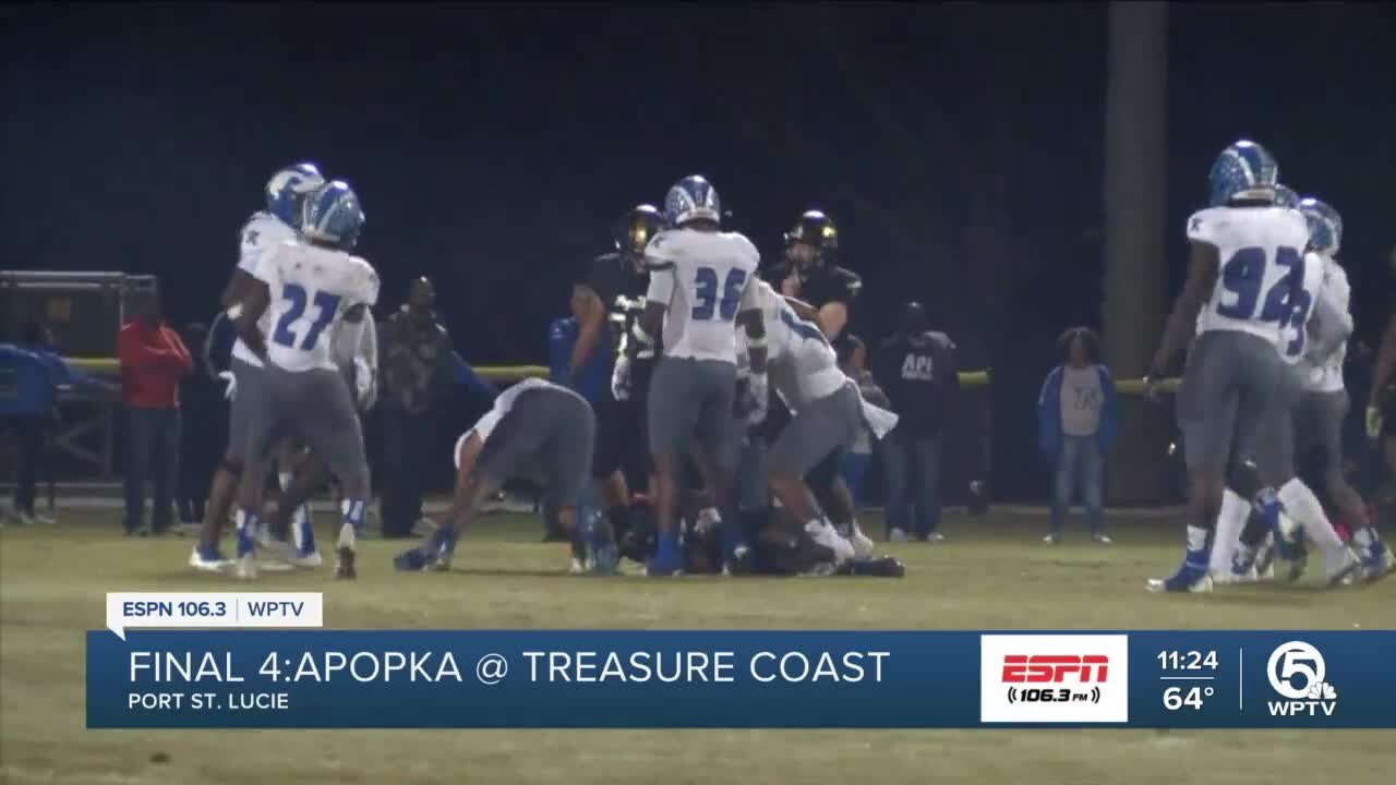 Treasure Coast falls to Apopka 21-0 in State semifinal