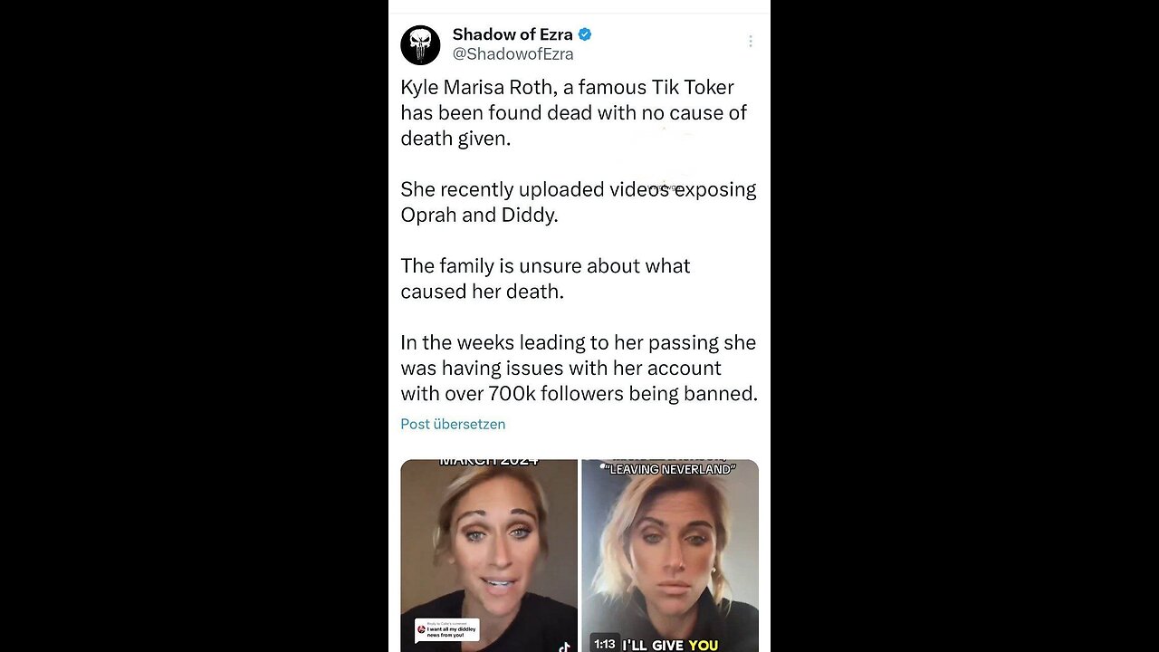 ⚠️ 🇺🇸The TikToker who covered the Diddy affair found mysteriously dead