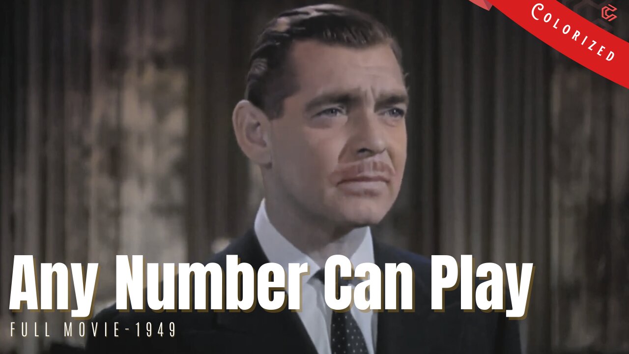 Any Number Can Play (1949) | Colorized Full Movie | Clark Gable | Drama Film | Subtitled