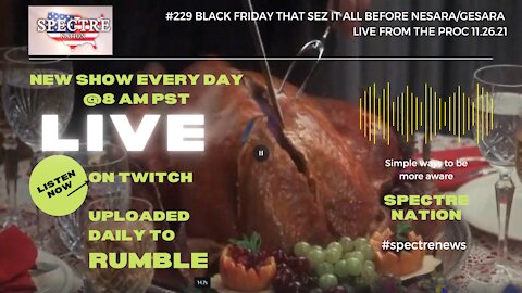 #229 BLACK FRIDAY THAT SEZ IT ALL BEFORE NESARA/GESARA LIVE FROM THE PROC 11.26.21