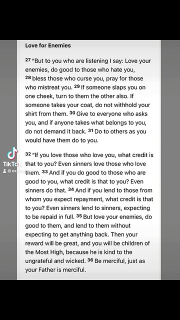 Love your enemies no matter what