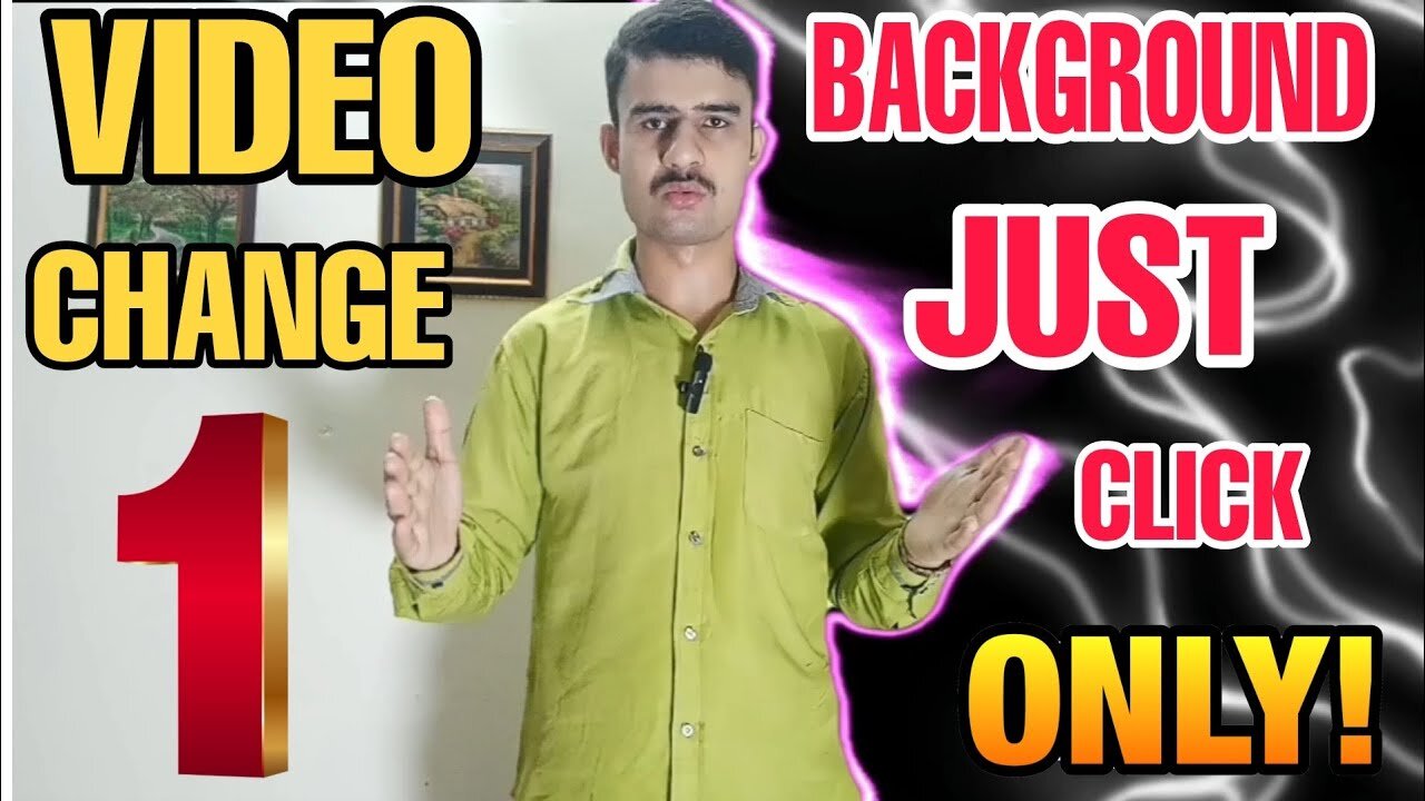 Video Background Change Just 1Click | remove video background without green screen