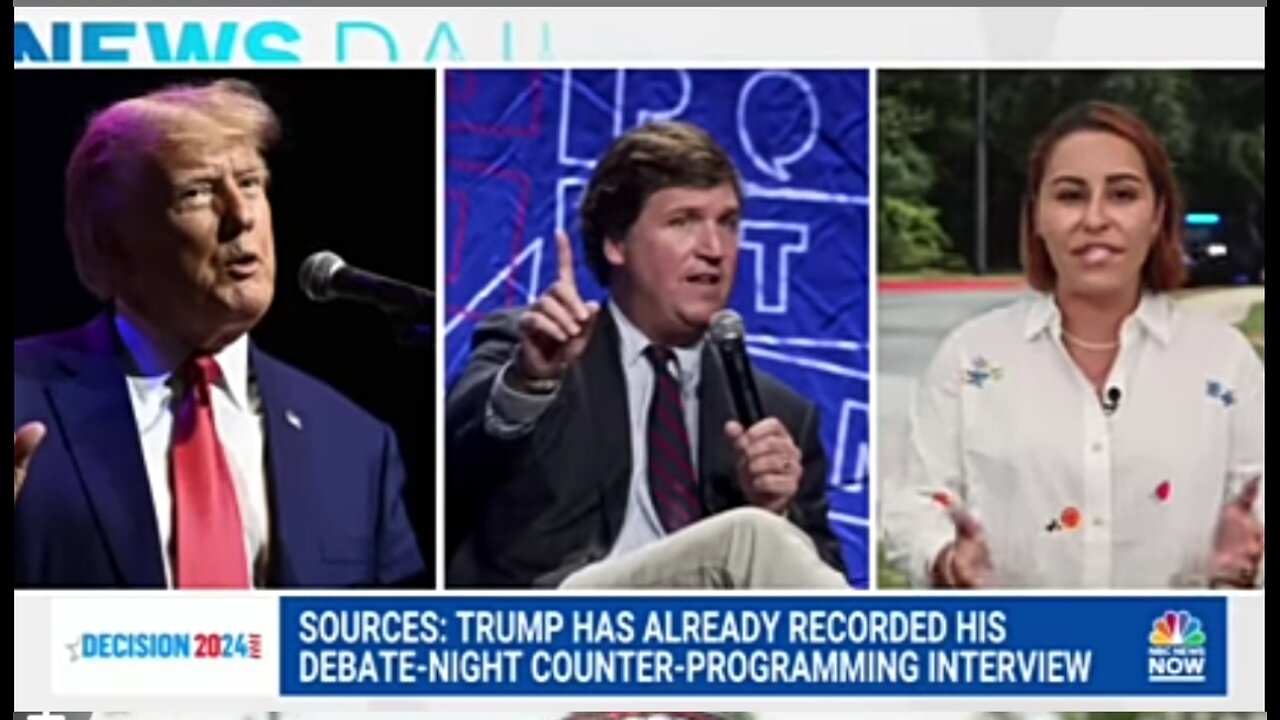 Trump has already record his debate-night interview with Tucker carlason