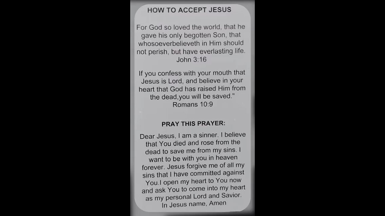 How To Accept Jesus