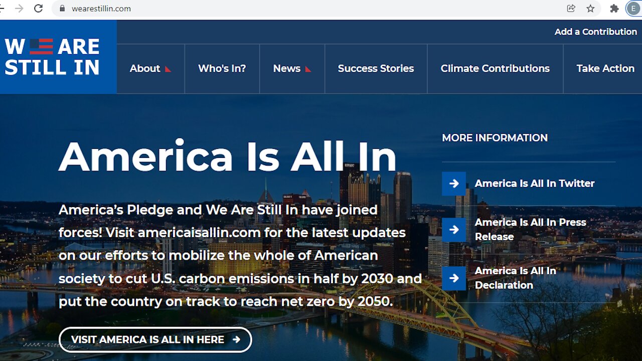 WE ARE STILL IN Environmental Organization ISN'T IN, NEVER HAS BEEN, NEVER WILL BE