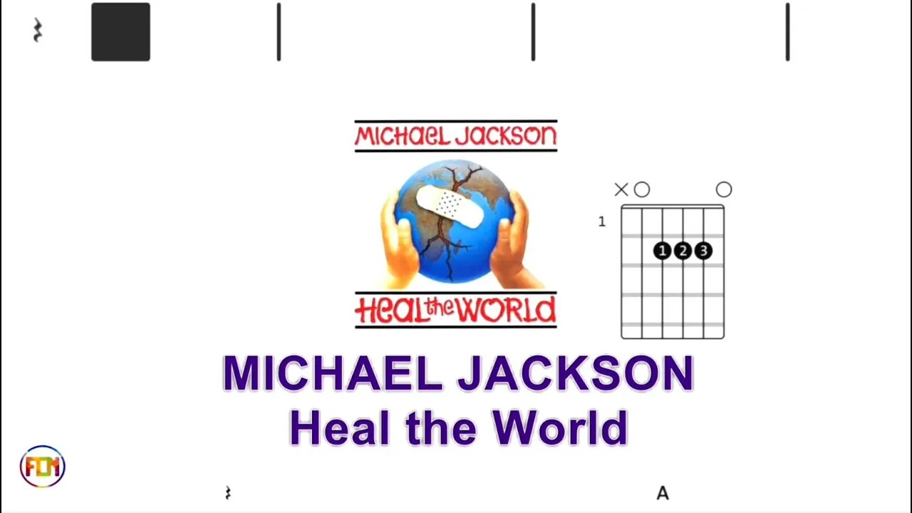 MICHAEL JACKSON Heal the World - (Chords & Lyrics like a Karaoke) HD