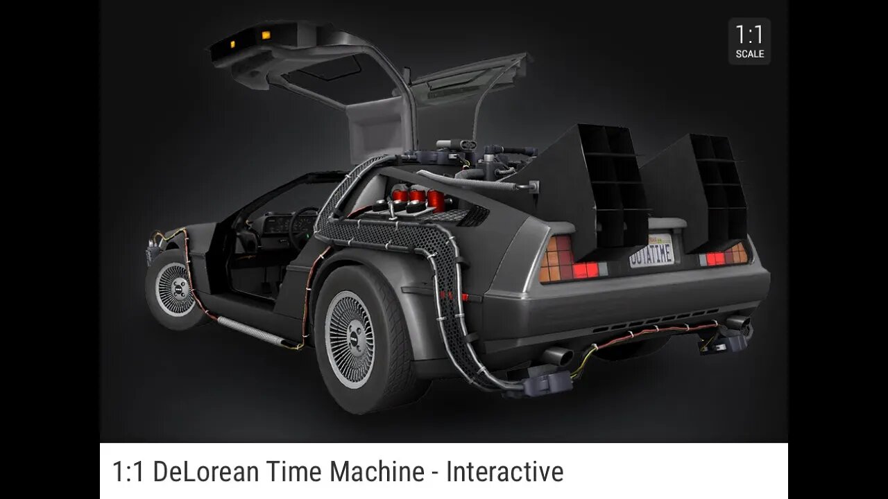 Back to the Future DeLorean NFT in A/R Augmented Reality - VeVe app