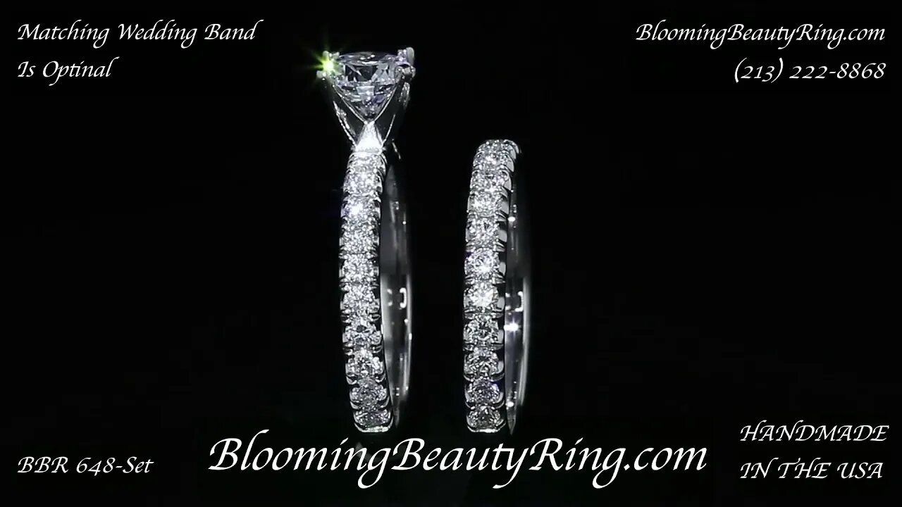 BBR 648-Set Diamond Engagement Rings By BloomingBeautyRing com