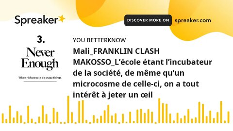 Mali_FRANKLIN CLASH MAKOSSO_L’école étant l’incubateur de la société, de même qu’un microcosme de ce