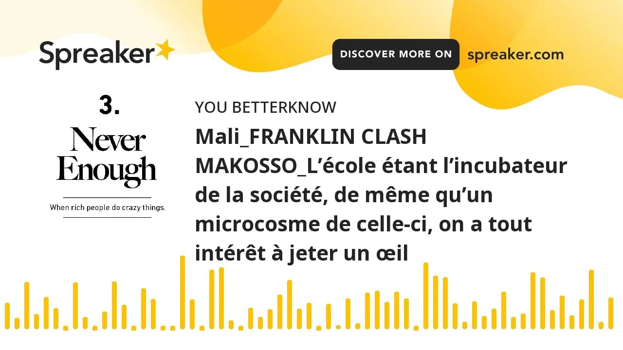 Mali_FRANKLIN CLASH MAKOSSO_L’école étant l’incubateur de la société, de même qu’un microcosme de ce