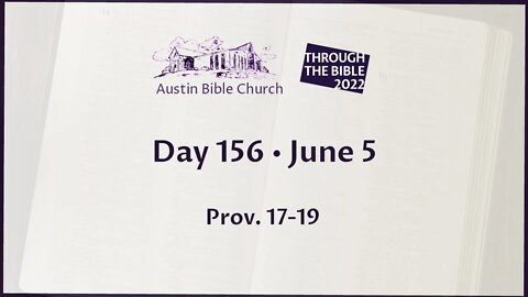 Through the Bible 2022 (Day 156)