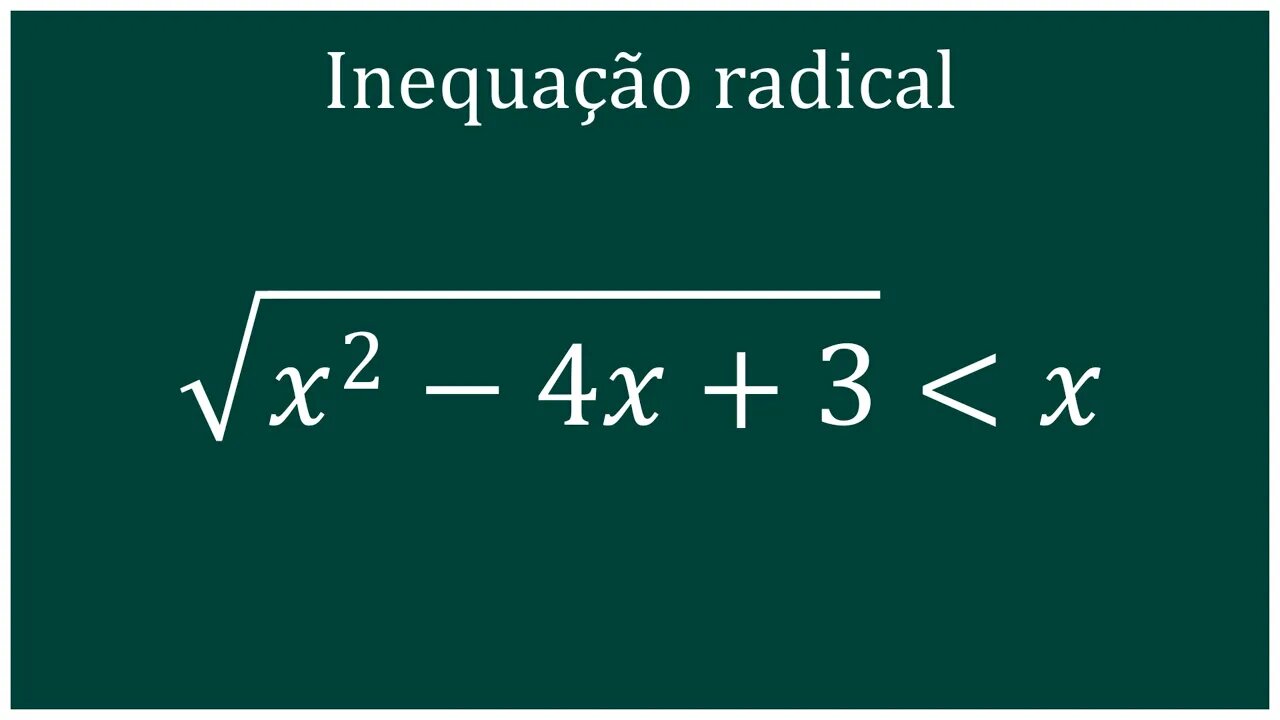 Inequação radical nos reais