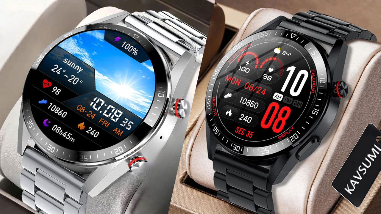 New Smart Watch Mens 8G Memory Local Music Player 454*454 AMOLED Screen Bluetooth Smartwatch