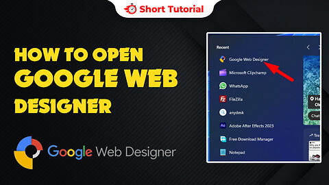 How to open google web designer