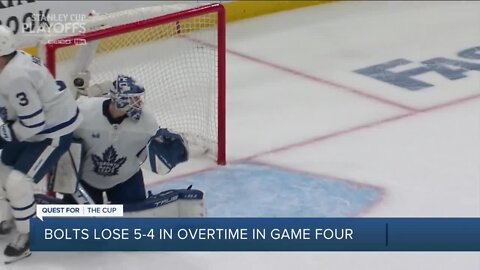 Maple Leafs rally, top Lightning in OT for 3-1 series lead