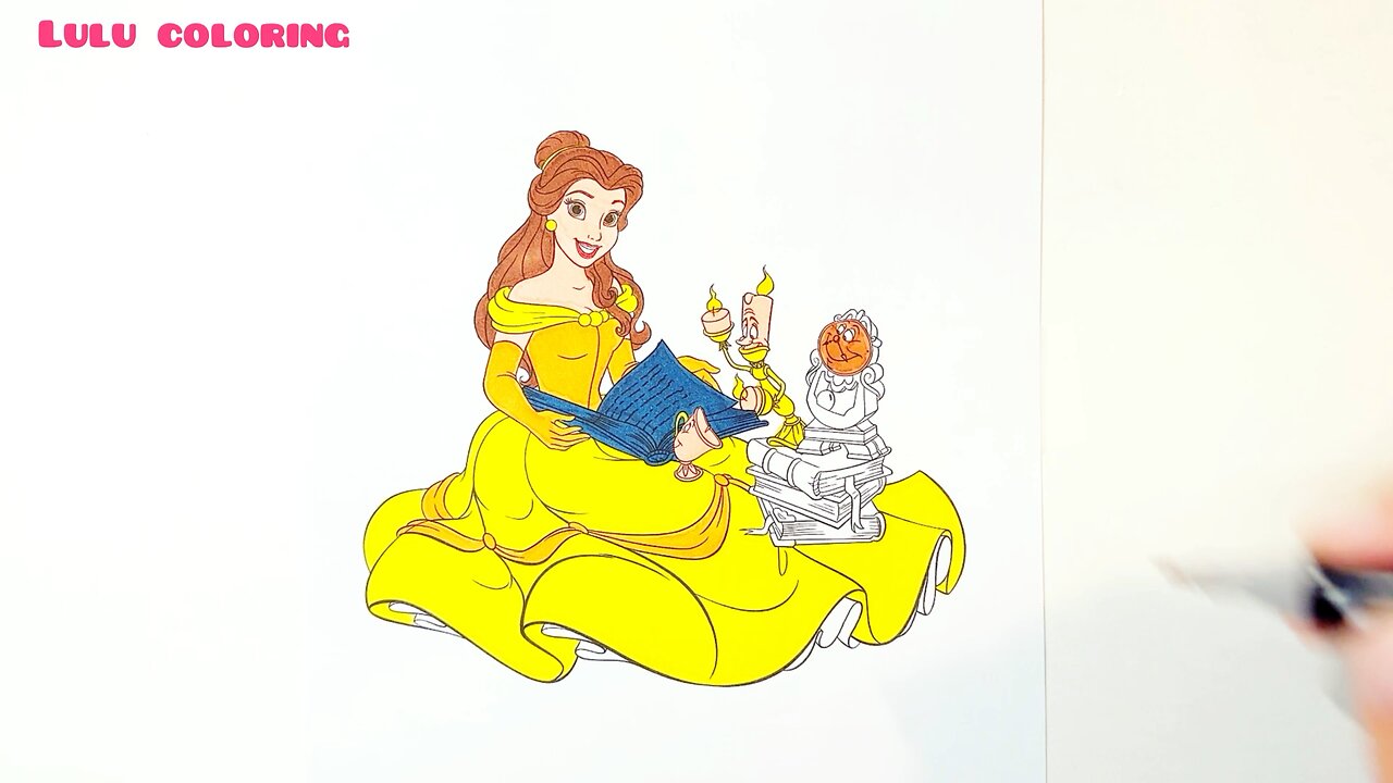 Princess Belle/ coloring page/ Disney Princess.