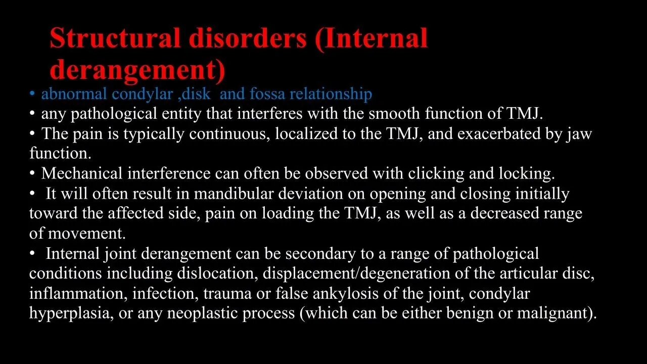 Oral Surgery L8 (Temporomandibular Joint Disorders TMD)