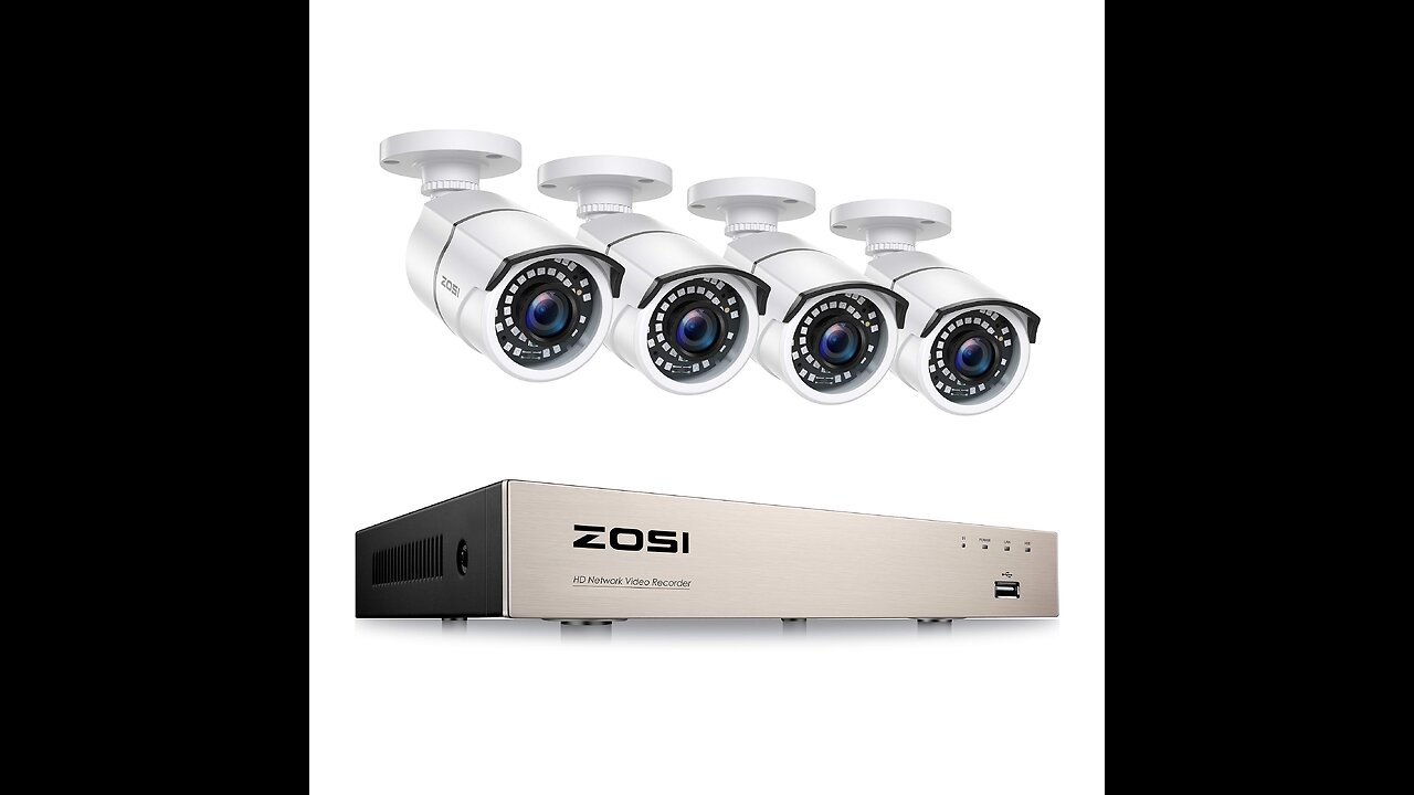ZOSI 8CH PoE Home Security Camera System with Hard Drive 1TB,H.265+ 8-Channel 5MP 2K+ CCTV NVR,...