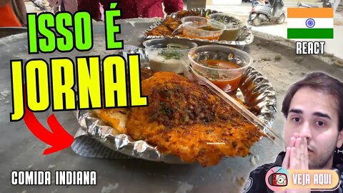 🤢 ECA! Guardanapo de... JORNAL??? Reagindo a COMIDAS DE RUA INDIANAS | Veja Aqui Reacts